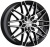 PDW Veloce 7,5x18 5x114,3 ET 37 Dia 66,6 (Черный глянец с серебристой проточкой по спицам и ободу)