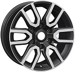 Khomen Wheels KHW1723 (JAC T6 Pickup) 8x17 6x139,7 ET 30 Dia 106,1 (Black-FP)
